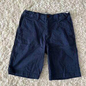 Abercrombie Kids Navy Blue Twill Chino Shorts for Teens